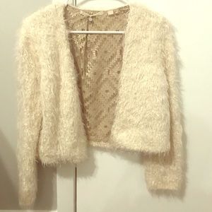 Faux fur crop jacket
